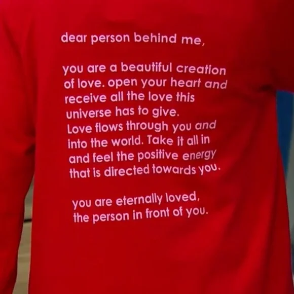 PEACE LOVE WORLD • “loved" Oversized Sweatshirt - Size XS, Red - Picture 3 of 6